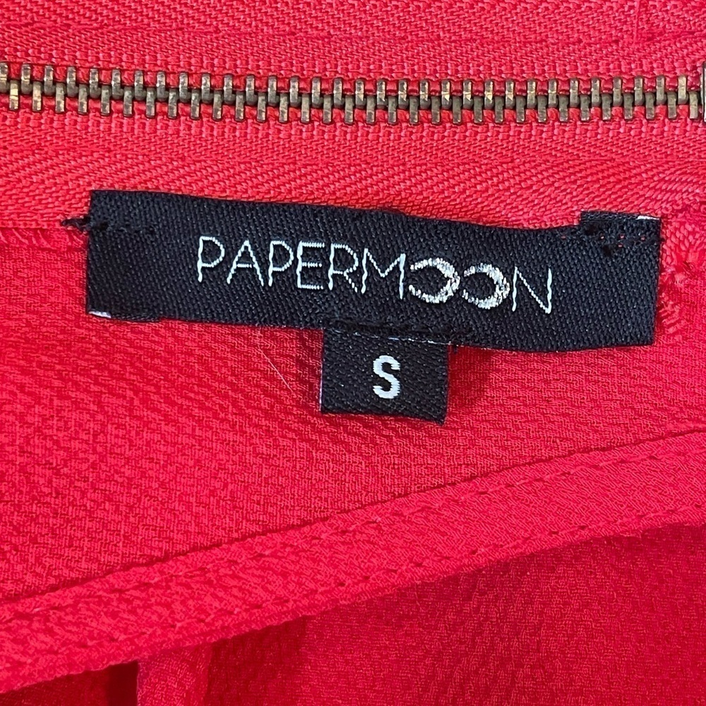 Papermoon Racerback Zip Back Red Tank Size Small - Picture 4 of 8